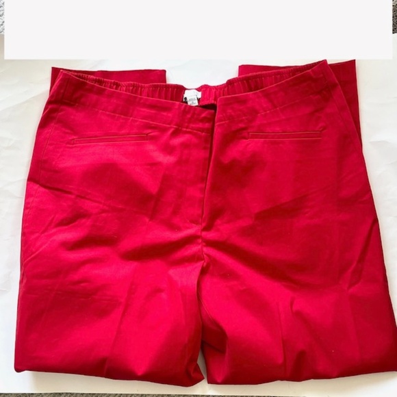 J.Jill Tomato Red Chino Cropped Stretch Pant Size 18 NWT - Picture 1 of 8